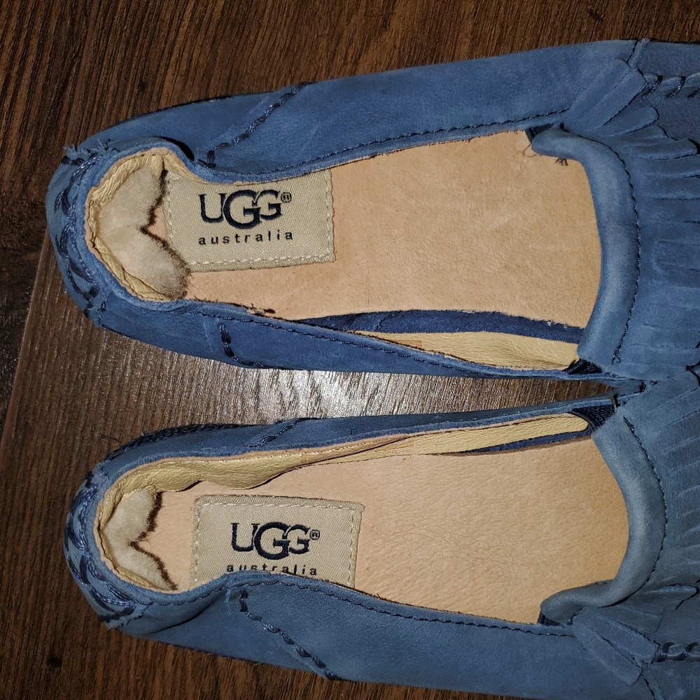 UGG Blue Slip On Moccasins - Picture 3 of 4